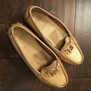 Tory Burch Gold Flats